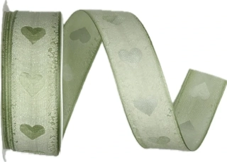 Taftová stuha GREEN PASSION – pastelově zelená 25mm x 2m