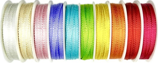 Sada 10ks pestrobarevných stuh ELEGANCE  6mm x 6m (21,-Kč/ks)