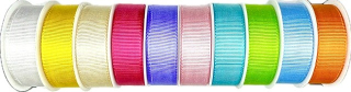 Sada 10ks pestrobarevných stuh ELEGANCE  25mm x 3m (21,-Kč/ks)