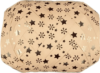 Vánoční vázací stuha CHRISTMAS LIGHTS skořicová (velké Mega klubko) 10mm x 20m