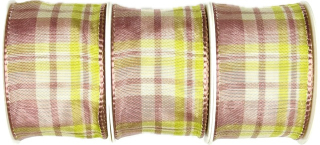 AKCE 2+1 zdarma- Stuha saténová CARACAS ROSE and LIME starorůžová 40mm x 2m (cena za 3ks)