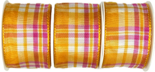 AKCE 2+1 zdarma- Stuha saténová CARACAS SUSET SORBET oranžová 40mm x 2m (cena za 3ks)