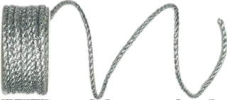 Dekorační provázek kroucený KORDEL stříbrný 3 mm x 3 m