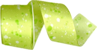 Stuha taftová COLOR SPLASH GREEN zelená 40mm x 2m (13,-Kč/m)