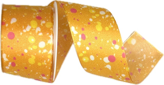 Stuha taftová COLOR SPLASH ORANGE oranžová 40mm x 2m (13,-Kč/m)