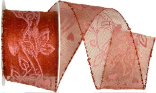 Organzová stuha Romance Love Red – červená 40mm x 2m