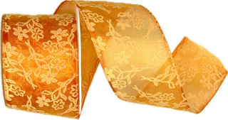 Stuha taftová SARDEGNA oranžová 40mm x 2m (13,-Kč/m)