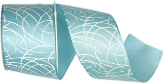 Stuha taftová SISI SKY BLUE tyrkysová 40mm x 2m (14,-Kč/m)