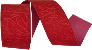 Stuha sametová Velutto SparkLine – Carmine Red červená 40mm x 2m (14,-Kč/m)