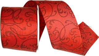Stuha vánoční Elegant Ribbon Luxe – Carmine Glow červená 60mm x 3m (16,-Kč/m)