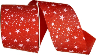 Stuha vánoční Starlight Wishes – Ruby Shine červená 60mm x 3m (16,-Kč/m)