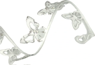 Stuha girlandová WHITE BUTTERFLY bílá 40mm x 1m (25,-Kč/m)