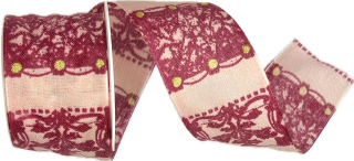 Stuha vánoční PINK HARMONY růžová 40mm x 2m (14,-Kč/m)