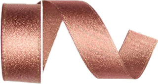 Stuha saténová STARDUST ROSEWOOD starorůžová 25mm x 2m (12,-Kč/m)