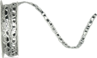 Dekorační lurexový pásek Silver Lace Chain stříbrný 5mm x 3,5m (4,-Kč/m)