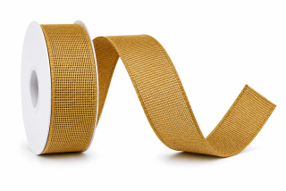 Stuha látková Nature Taft – Honey Gold medová 25mm x 2m (8,- Kč/m)