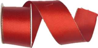 Stuha saténová SATIN BASIC RED červená 40mm x 2m (14,-Kč/m)