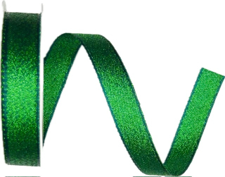 Stuha taftová HIGH SOCIETY SHINY GREEN zelená 15mm x 2m (11,-Kč/m)