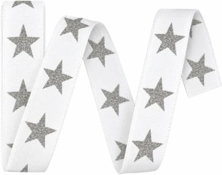 Stuha vánoční Advent Star – Elegant Ribbon skládaná 25mm x 2m (9,-Kč/m)