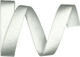 Stuha skládaná saténová STARDUST SILVER stříbrná 25mm x 2m (9,- Kč/m)