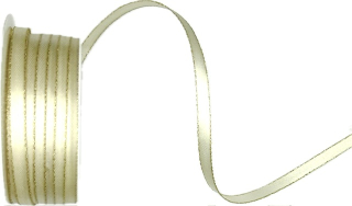 Stuha saténová BASIC CREAM LINE krémová 6mm x 5m (4,-Kč/m)