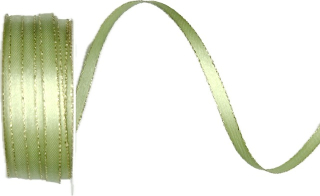 Stuha saténová BASIC GREEN LINE zelená 6mm x 5m (4,-Kč/m)