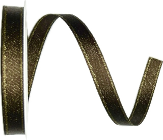 Stuha taftová STARDUST CHOCOLATE BROWN hnědá 10mm x 3,5m (6,-Kč/m)