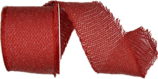 Stuha bavlněná NATURAL CHARM SCARLET červená 60mm x 2m (19,-Kč/m)