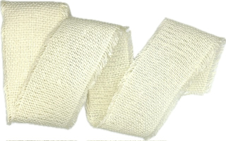 Stuha bavlněná COUNTRY SOUL CREAM krémová 60mm x 2m 