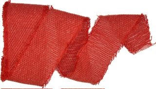 Stuha bavlněná COUNTRY SOUL SCARLET červená 60mm x 2m (15,-Kč/m)