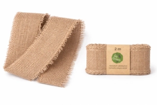 Stuha bavlněná VILLAGE SOUL NATURAL natural 40mm x 2m 