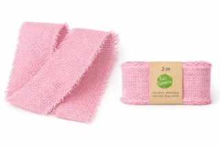 Stuha bavlněná VILLAGE SOUL BLUSH růžová 40mm x 2m 