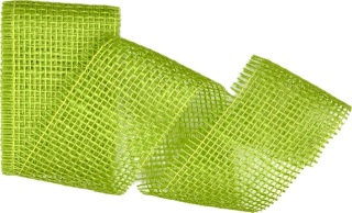 Stuha jutová JUTA MEADOW GREEN hráškově zelená 70mm x 2m (25,-Kč/m)