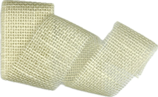 Stuha jutová JUTA LINEN CREAM krémová 70mm x 2m (25,-Kč/m)