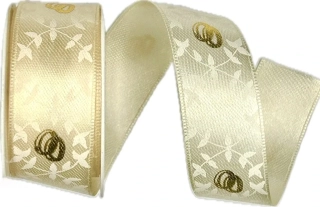 Saténová stuha Forever Cream – krémová 25mm x 2m