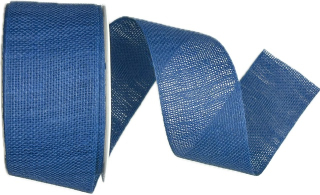 Stuha lněná Nature Basic – Denim Blue modrá  40mm x 2m (14,-Kč/m)