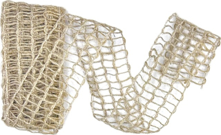 Síťovaná bavlněná stuha Alma – Nature 40mm x 2m (14,-Kč)