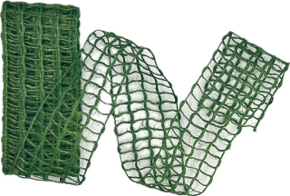 Síťovaná bavlněná stuha Nature Alma – Green  40mm x 2m (14,-Kč)