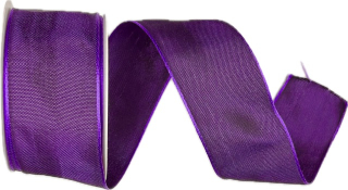 Taftová stuha Metal Violet Shine – fialová 40mm x 3m (8,-Kč/m)