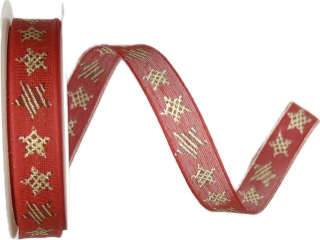 Stuha vánoční FESTIVE STARLINE RED červená 15mm x 4m (5,-Kč/m)
