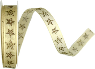 Stuha vánoční FESTIVE STARLINE CREAM krémová 15mm x 4m (5,-Kč/m)