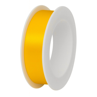 Stuha saténová sytě žlutá 15mm x 3m (6,-Kč/m)