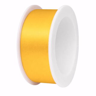 Stuha saténová sytě žlutá 25mm x 3m (7,-Kč/m)