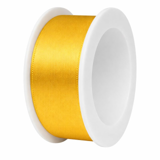 Stuha saténová zlatá 25mm x 3m (7,-Kč/m)