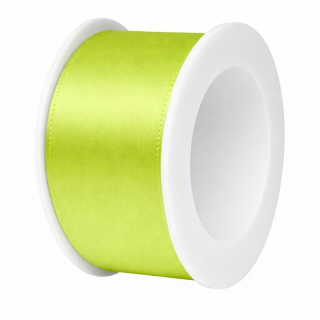 Stuha saténová hráškově zelená 40mm x 3m (8,-Kč/m)