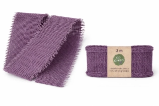 Stuha bavlněná VILLAGE SOUL Lavender Deep fialová 40mm x 2m 