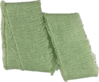 Stuha bavlněná VILLAGE SOUL Pistachio pistáciově zelená 60mm x 2m (15,-Kč/m)