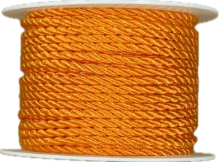 Provázek kroucený TwistCord Bright Orange oranžová  3mm x 4m (5,-Kč/m)