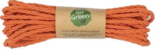 Dekorační provázek Go Green Cotton Cord – Warm Orange oranžový 3mm x 3m (6,-Kč/m)