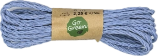 Dekorační provázek Go Green Cotton Cord – Dusty Blue světle modrý 3mm x 3m (6,-Kč/m)